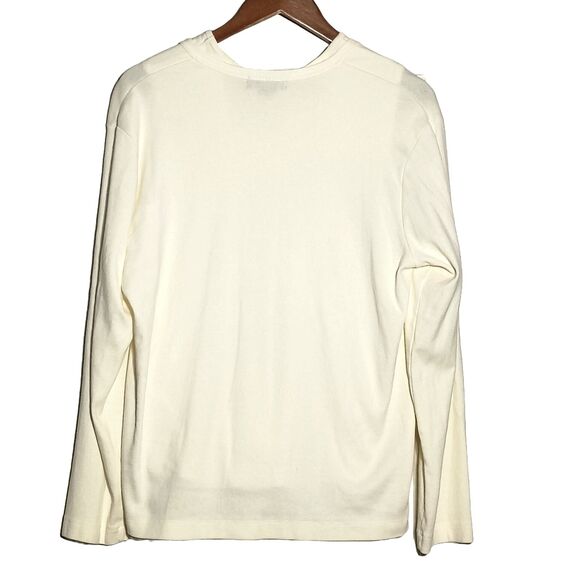 Lands' End Twinset Ivory Sweater Set M Preppy Classics Capsule Coastal Vanilla - Picture 2 of 10